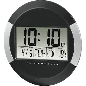 HAMA 186383 PP-245 DCF RADIO WALL CLOCK BLACK